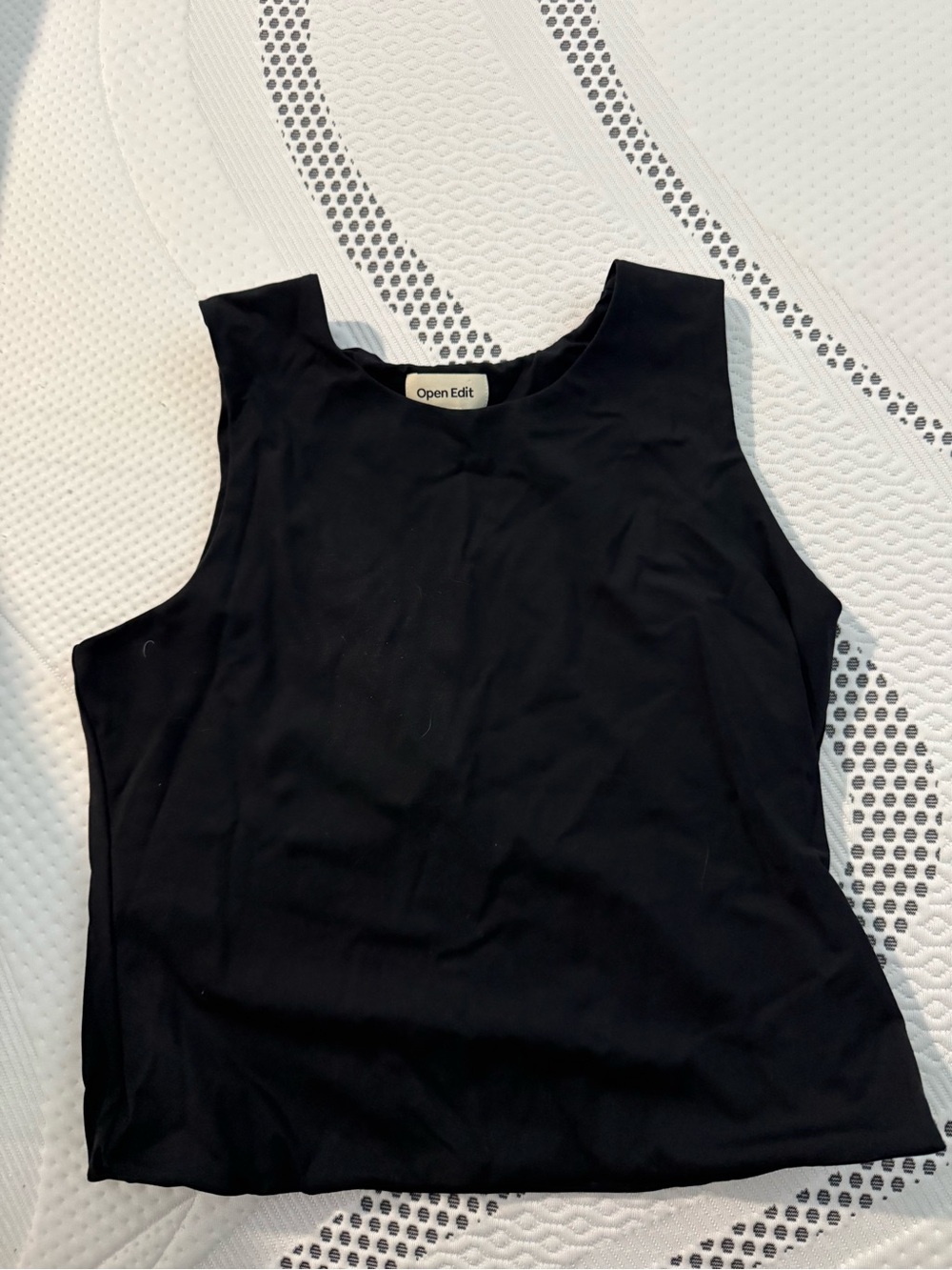 Open Edit Women's Black Cropped Tank Top